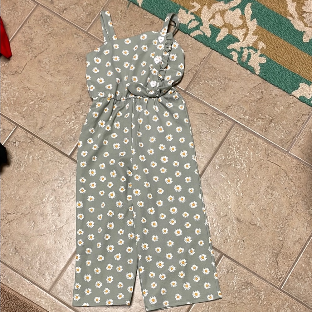 Lily Bleu Green Floral Kids One Piece